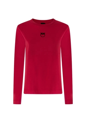 PINKO logo-embroidered long-sleeve T-shirt
