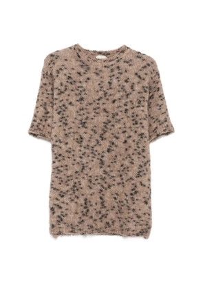 Alysi leopard-print short-sleeve sweater - Neutrals
