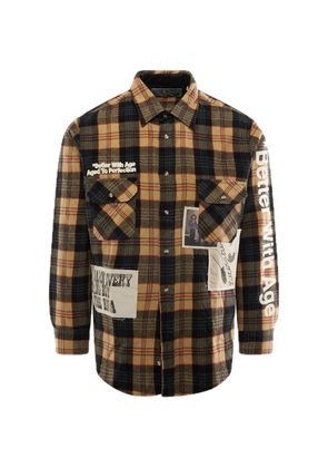 Better with Age patchwork-design shirt - Neutrals