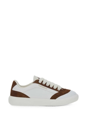 Casablanca Del Mar suede-panelled logo-print sneakers - White