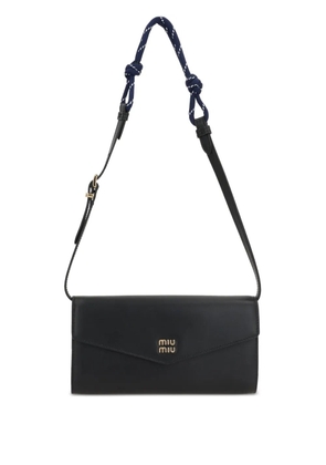 Miu Miu logo-plaque shoulder bag - Black