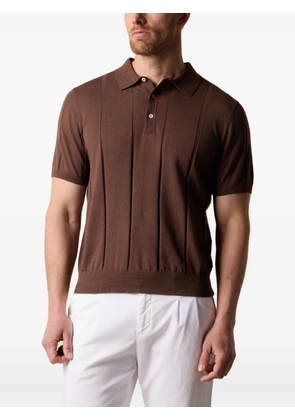 Brooks Brothers ribbed short-sleeve polo shirt - Brown