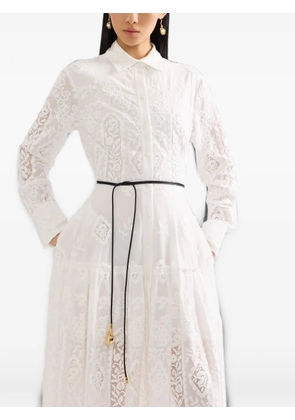 ERDEM Flora multi-strand leather belt - Black