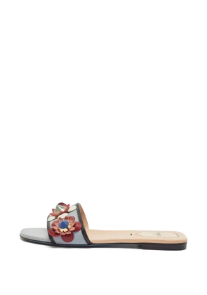 Fendi Pre-Owned Flowerland leather sandals - Blue