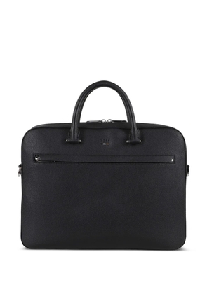 BOSS Ray pebble-grain briefcase - Black