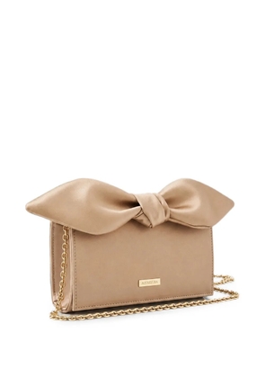 Aquazzura Bow Tie Mini clutch bag - Neutrals