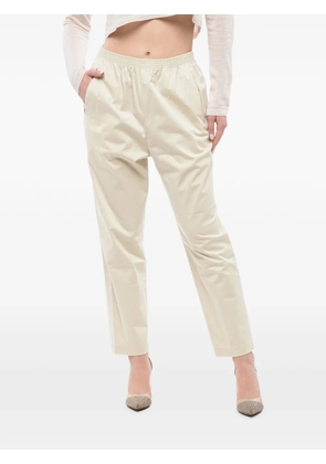 Woolrich elasticated-waist flat-front trousers - Neutrals