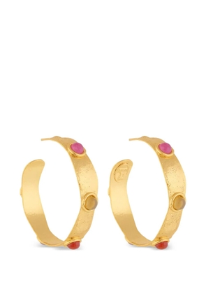 Sylvia Toledano Bianca gemstone-embellished hoop earrings - Gold