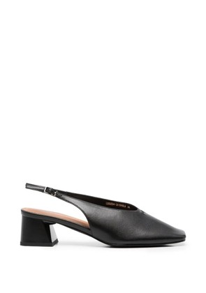 LINDA BAUMANN square-toe slingback pumps - Black