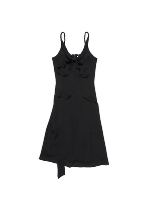Acne Studios bow-detail silk midi dress - Black
