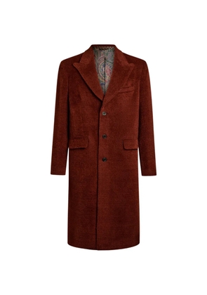 ETRO check-texture coat - Brown