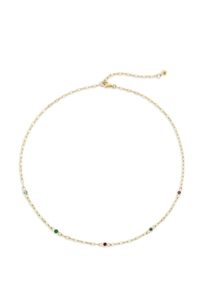 Dinny Hall gemstone paperclip chain necklace - Gold