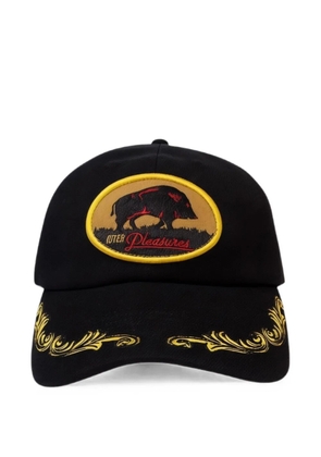 Pleasures x Luter embroidered logo-patch cap - Black