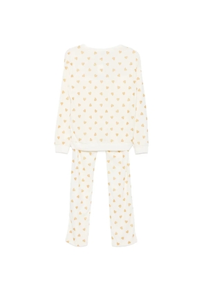 Petit Bateau heart-print pajamas - Neutrals