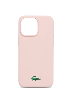 Lacoste logo-patch iPhone 15 case - Pink