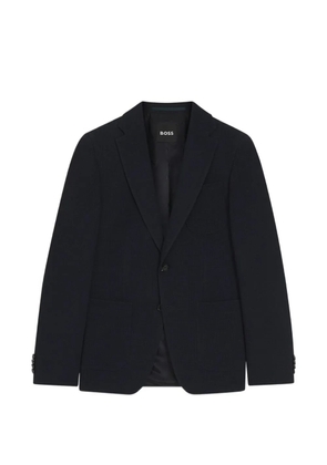 BOSS H-Hutson slim-fit jacket in washable stretch wool - Blue