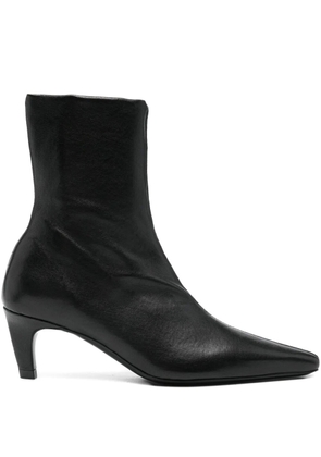 Jude pointed-toe leather boots - Black