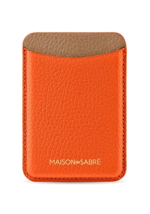 MAISON de SABRÉ leather MagSafe wallet - Orange