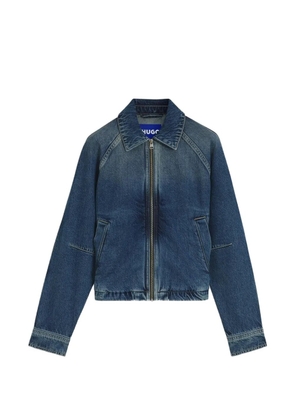 HUGO Grady B zippered bomber jacket in denim - Blue