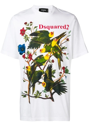 DSQUARED2 birds motif T-shirt - White