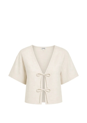 STAUD Ava bow-fastening blouse - Neutrals