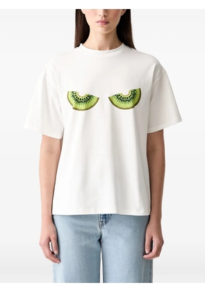 NEVER FULLY DRESSED kiwi-print T-shirt - White