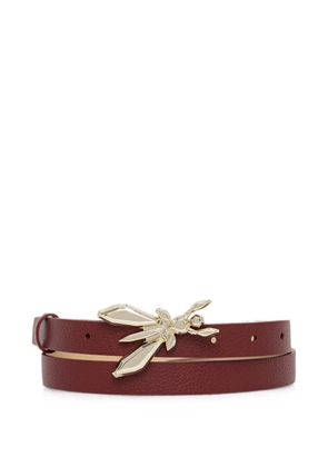 Patrizia Pepe Fly buckle leather belt - Red