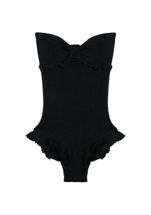 Reina Olga Laila crinkled-finish swimsuit - Black