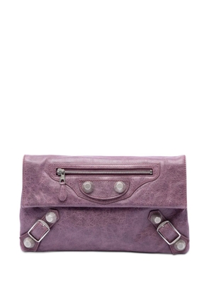 Balenciaga Pre-Owned 2005-2026 Lambskin Motocross Giant 21 Envelope clutch bag - Purple