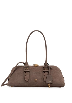 PINKO large Escape suede shoulder bag - Brown