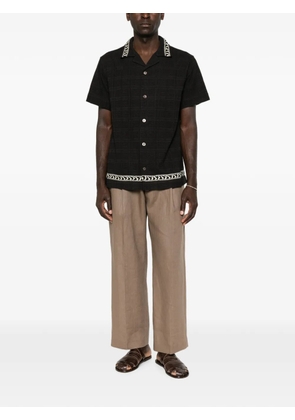 CHÉ embroidered check-pattern shirt - Black
