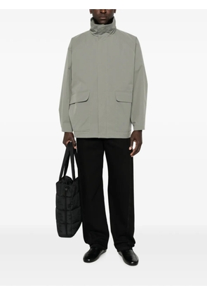 Jil Sander high-neck drawstring-waist coat - Grey