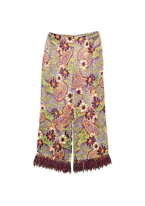 ALEMAIS Joanna fringe-trim trousers - Purple