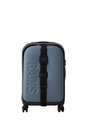 Rains logo-embossed buckle-strap suitcase - Black