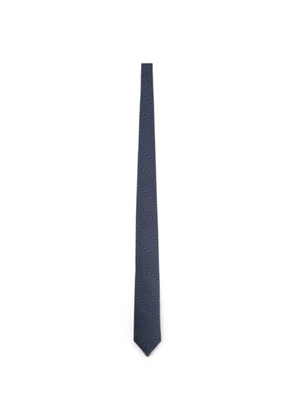 Giorgio Armani chevron-pattern tie - Blue