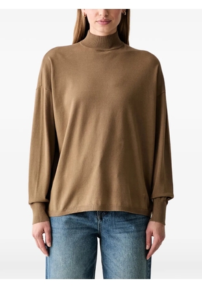 Trussardi high-neck dropped-shoulder sweater - Brown