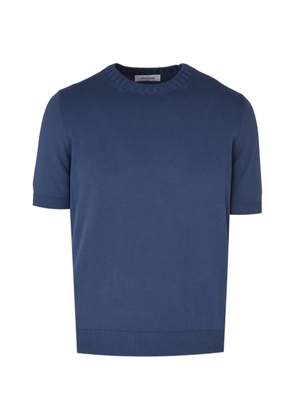 Gran Sasso ribbed-trim T-shirt - Blue