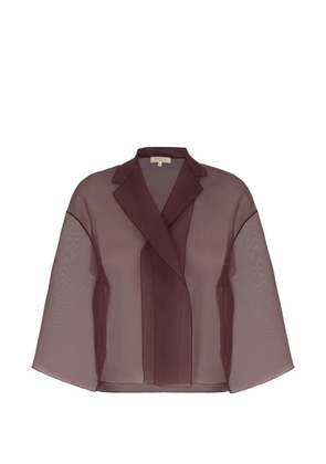 Antonelli sheer notched-lapel blazer - Brown