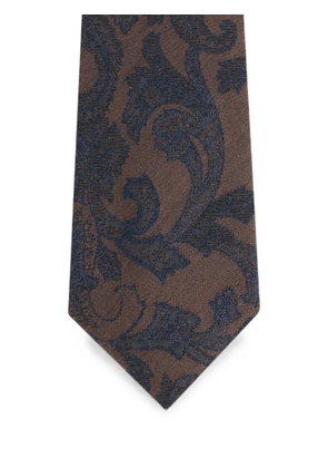 ETRO floral-paisley jacquard tie - Brown