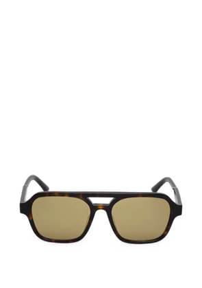 Patrizia Pepe tortoiseshell-effect pilot-frame sunglasses - Brown