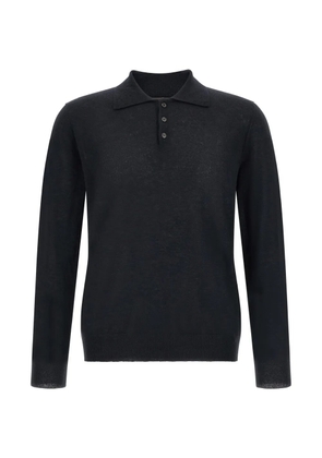 Zanone fine-knit long-sleeve sweater - Black
