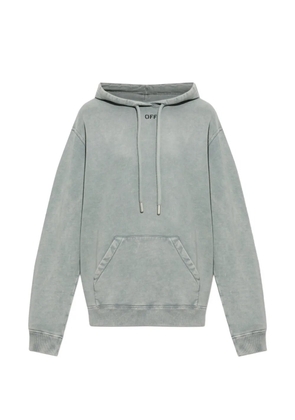 Off-White graphic-print drawstring hoodie - Grey