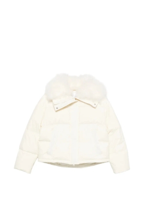 Yves Salomon fur-trim puffer jacket - Neutrals