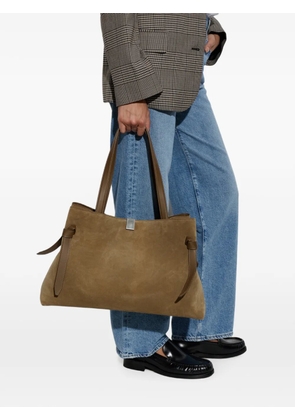 Yuzefi Gyoza suede tote bag - Brown
