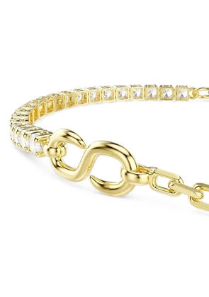 Swarovski crystal-embellished S-link bracelet - Gold