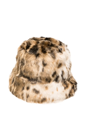 ETRO leopard-print faux-fur bucket hat - Neutrals