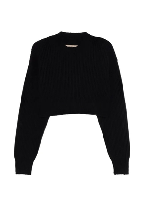 Uma Wang ribbed-knit cropped sweater - Black
