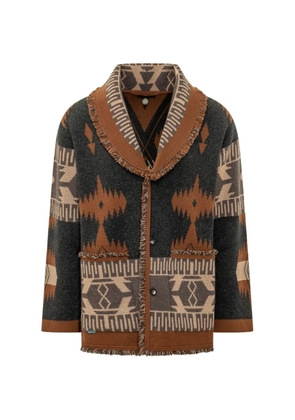 Alanui Icon jacquard cardigan - Brown