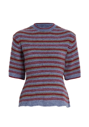 Proenza Schouler Dana striped-knit sweater - Blue
