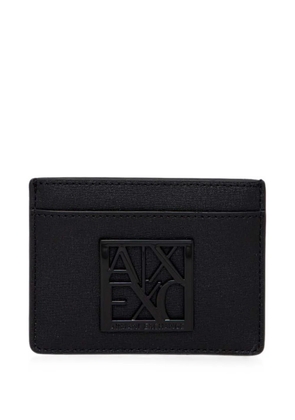 Armani Exchange logo-plaque cardholder - Black